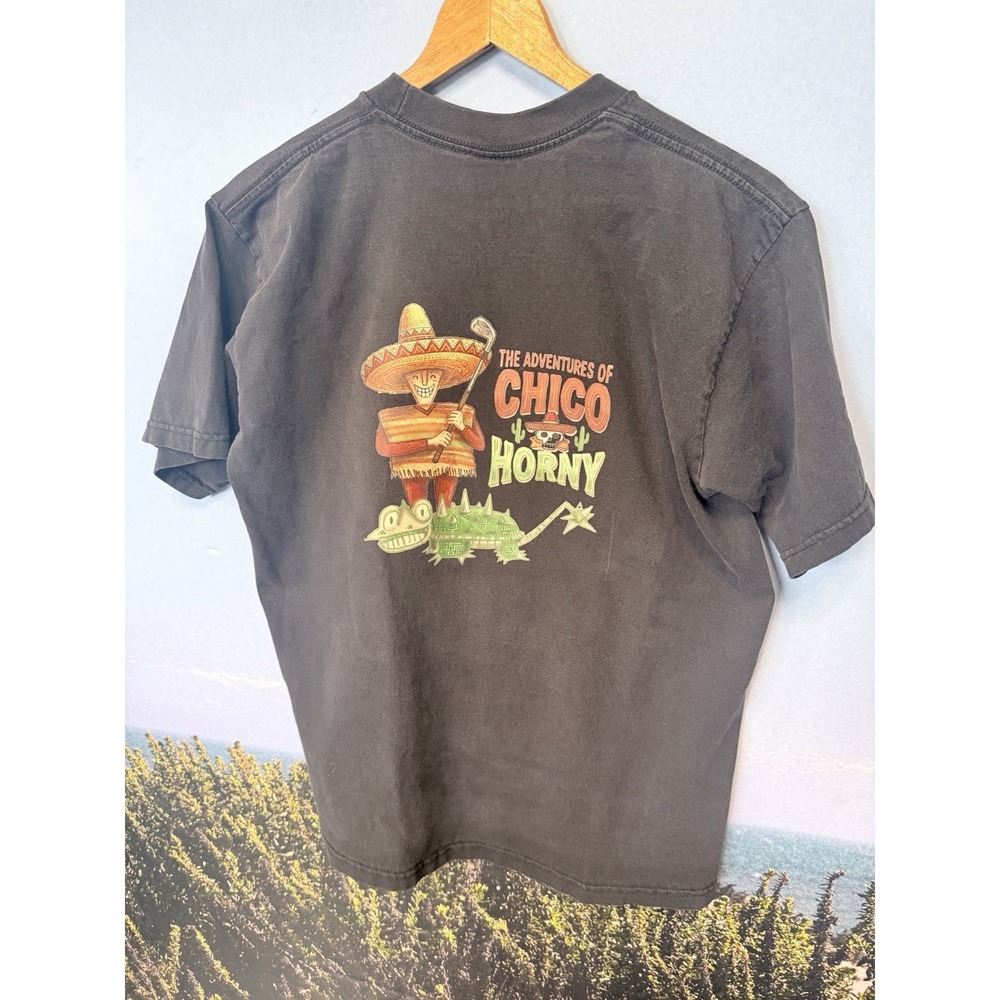 Rare Chico Horny Golf Sombrero Cactus Graphic Heavyweight T-Shirt Size L